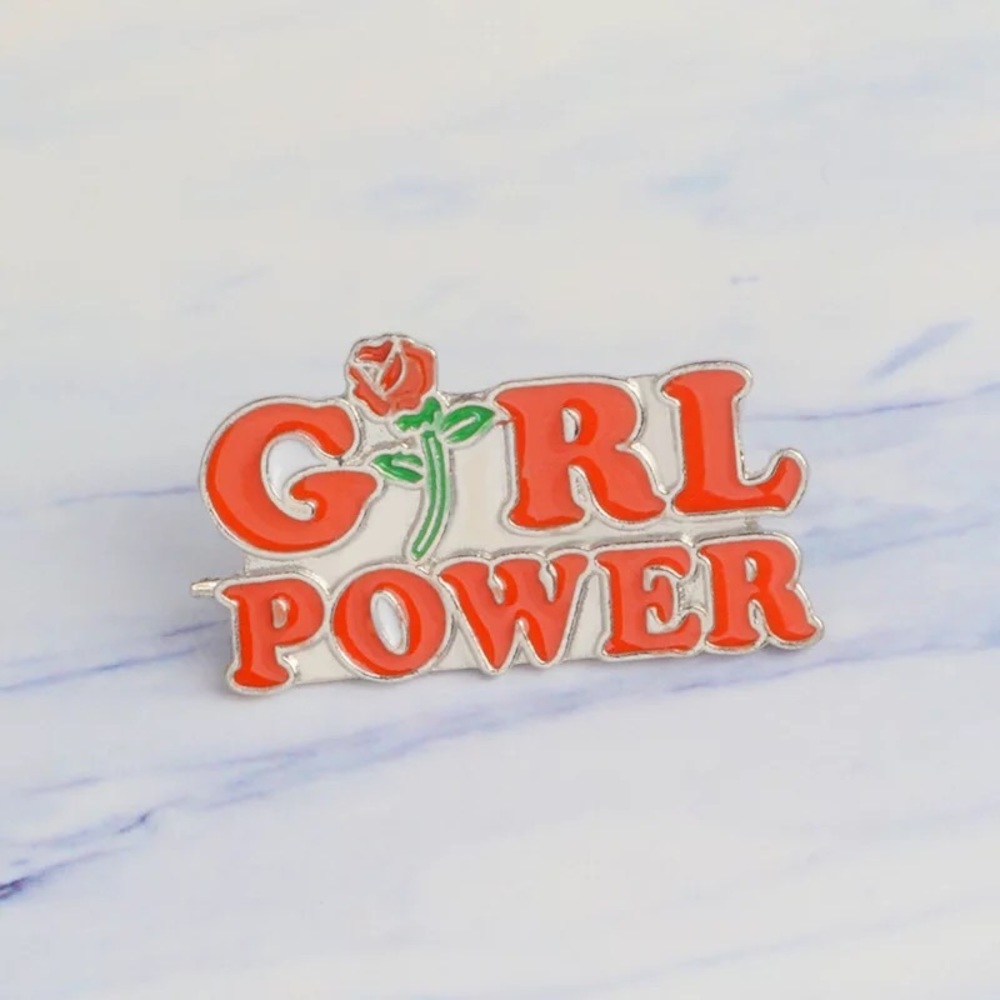 🎉 New Girl Power Rose Pin